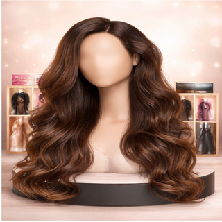 HUMAN HAIR BLEND WIGS LONG WIGS