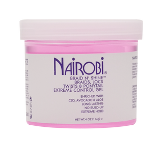 NAIROBI PROFESSIONAL Braid n' Shine™ Braids, Locs Twist & Ponytail Extreme Control Gel