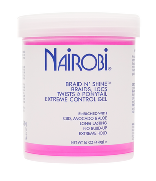 NAIROBI PROFESSIONAL Braid n' Shine™ Braids, Locs Twist & Ponytail Extreme Control Gel