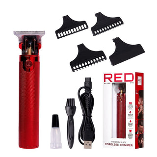 Red By Kiss Precision Blade Cordless Trimmer – Red