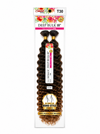 Smart Natural Boho Style Pre-Curled 2x Pack Deep Bulk Hair 18”