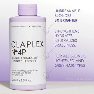 Olaplex No.4P Blonde Hair Hydrating and Brightening Purple Toning Shampoo 250ml