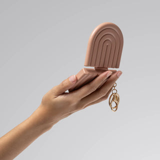 Kitsch Terracotta Compact Mirror Keychain