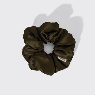Kitsch Pillow Scrunchies in Satin 4pc - Black
