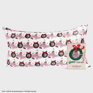 Kitsch The Grinch X Kitsch Satin Pillowcase in Cindy Lou Who - King