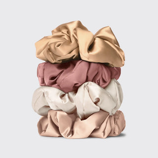 Kitsch Pillow Scrunchies® in Satin 4pc - Blush