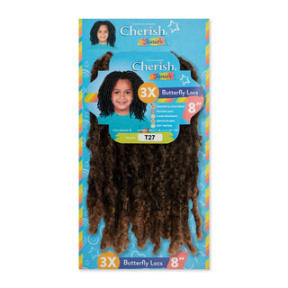 Cherish Junior Kids Bulk  Butterfly Locs 3X pack 8"