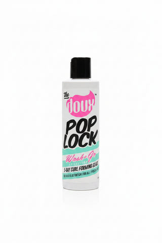 The doux Pop Lock 5 -Day curl forming glaze 8 FL. Oz • 236 ml