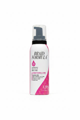 Ebin Braid Formula Sweet Almond Oil Setting Mousse Strengthening & Shine 80ml