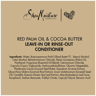Shea Moisture Conditioner Red Palm Oil and Cocoa Butter for Curly Hair with Flaxseed Oil 384ml