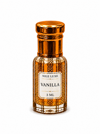 NILE LUXE Oud Oil Vanilla Fragrance - Elegant Gold Bottle with Intricate Design for Sophisticated Aromas
