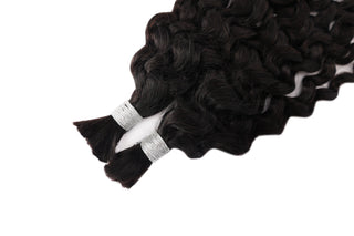 Dressmaker 100% Unprocessed Virgin Brazilian Boho Braids Water Wave Bulk 18" Natural Color