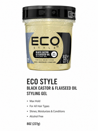 Eco style black castor & flaxseed oil