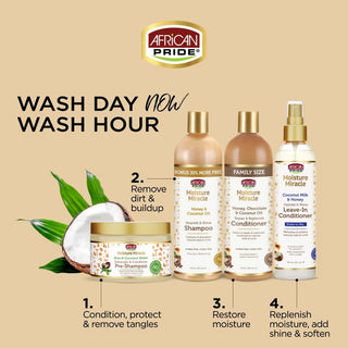 African Pride Moisture Miracle Honey & Coconut Oil Shampoo