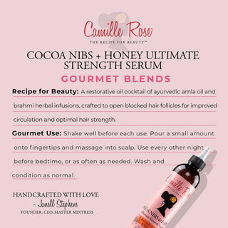 Camille Rose Cocoa Nibs & Honey Ultimate Strength Hair Serum 240ml