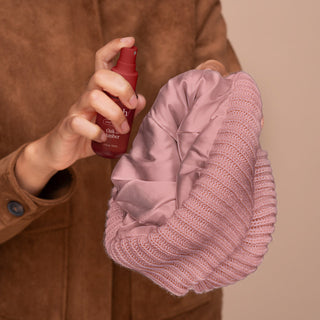 Kitsch Glazey Satin-Lined Beanie in Blush