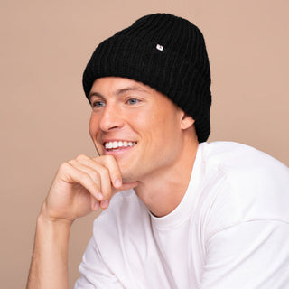 Kitsch Glazey Satin-Lined Beanie in Black