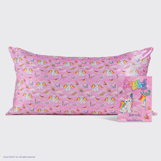 Kitsch Lisa Frank x Kitsch Satin Pillowcase in Angel Kitty- King
