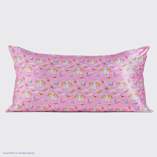 Kitsch Lisa Frank x Kitsch Satin Pillowcase in Angel Kitty- King