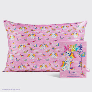Kitsch Lisa Frank x Kitsch Satin Pillowcase in Angel Kitty