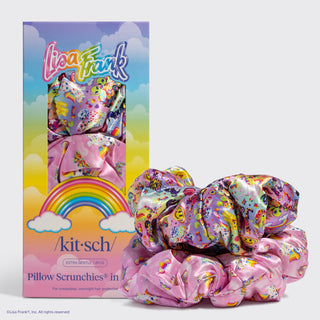 Kitsch Lisa Frank x Kitsch Pillow Scrunchies in Satin in The Fantastic World of Lisa Frank