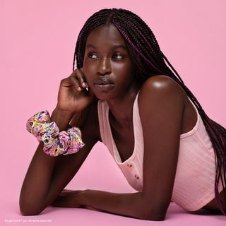 Kitsch Lisa Frank x Kitsch Pillow Scrunchies in Satin in The Fantastic World of Lisa Frank