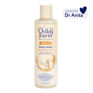 Childs Farm Sensitive Skin Experts Oat Derma Fragrance Free  Body Wash 250ml