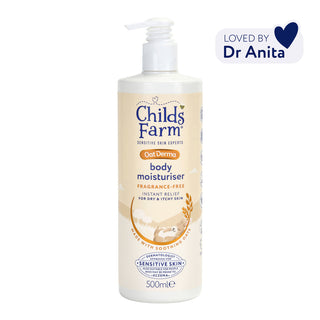 Childs Farm Sensitive Skin Experts Oat Derma Fragrance Free Body Moisturiser 500ml
