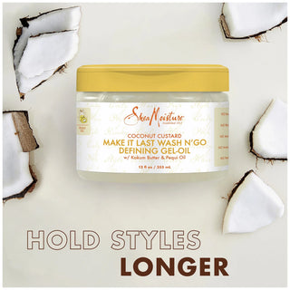 Shea Moisture Coconut Custard Make It Last Wash N' Go Defining Gel-Oil 340g