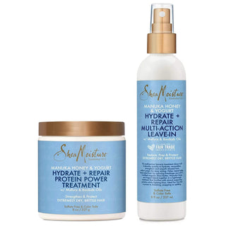 Shea Moisture Manuka Honey & Yogurt Hydrating Repair Treatment Leave-In Conditioner Spray + Hair Mask Set
