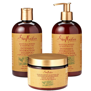 Shea Moisture Manuka Honey & Mafura Oil Intensive Hydration Set Shampoo 384ml Conditioner 384ml Hair mask 340g