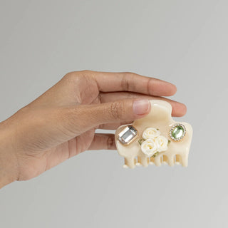 Kitsch pop Cloud Clip 7pc Set Vintage - Pearlized Cream