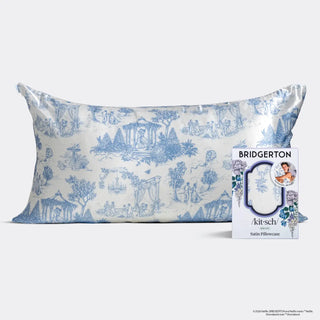 Kitsch  Bridgerton X Satin Pillowcase in Garden Toile - King