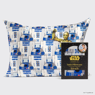Kitsch Star Wars & Kitsch Satin Pillowcase in R2-D2 & C-3PO
