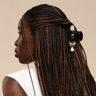 Kitsch pop Curved Claw Clip 7pc Set Vintage - Black