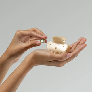 Kitsch pop Cloud Clip 7pc Set Vintage - Pearlized Cream