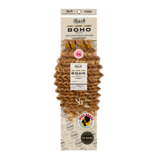 RUSH 100% Virgin Brazilian Boho Braids Deep Wave Bulk 17”-19”