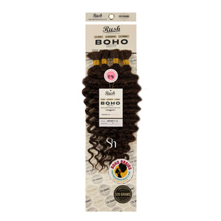 RUSH 100% Virgin Brazilian Boho Braids Deep Wave Bulk 17”-19”