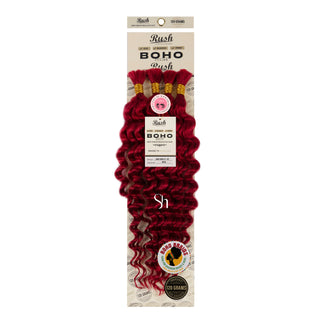 RUSH 100% Virgin Brazilian Boho Braids Deep Wave Bulk 21"-23"