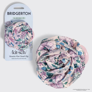 Kitsch Bridgerton X Satin Rosette Medium Flat Cloud Clip in Wisteria