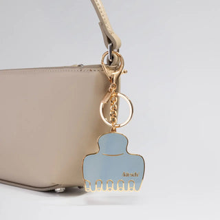 Kitsch Metal Enamel Keychain Cloud Clip - Haze Blue
