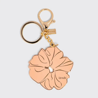 Kitsch Metal Enamel Keychain Scrunchie - Terracotta