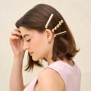 Kitsch Gold Metal Barrettes