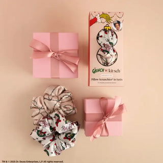 Kitsch The Grinch X Kitsch Satin Pillow scrunchies in Cindy Lou Who